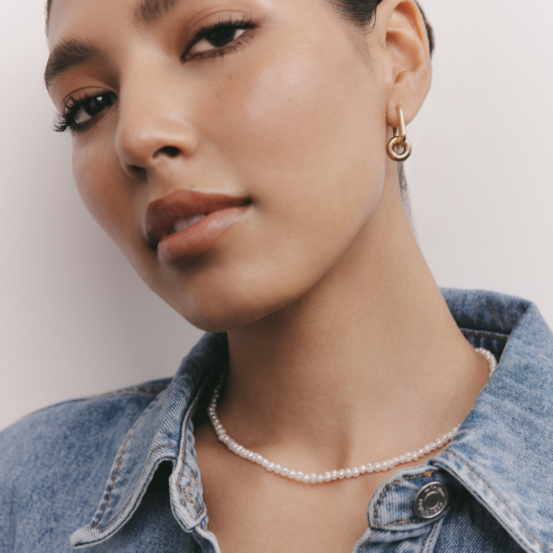 Pearl Necklace (Gold)