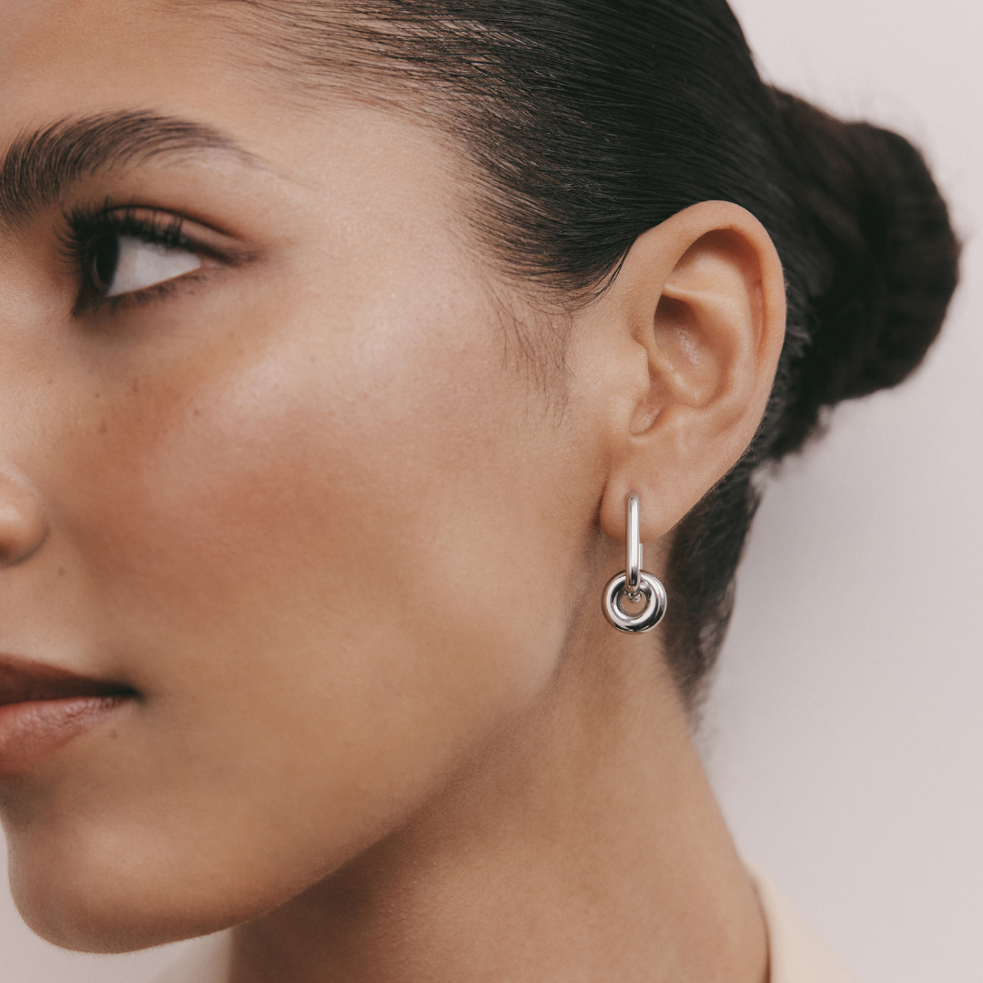 Donut Earring (Silver)