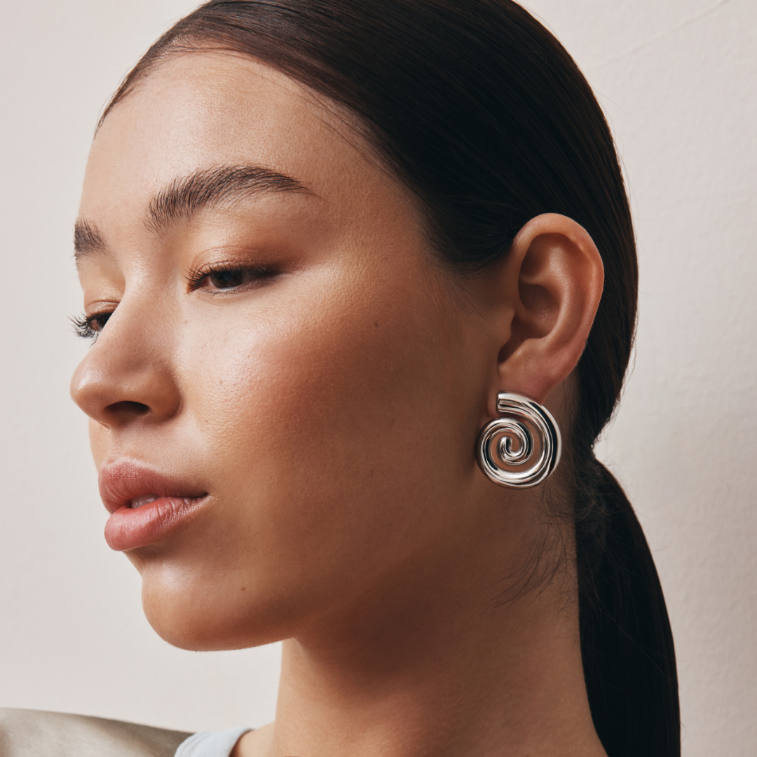 Georgia Swirl Earrings (Silver)