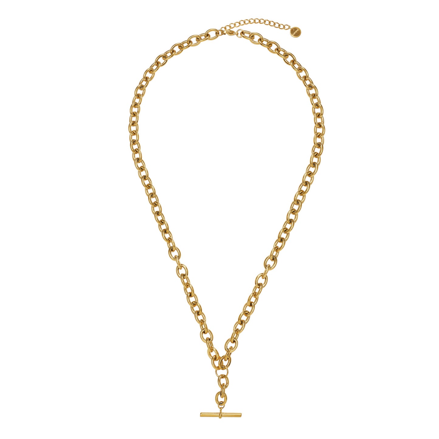 Chunky Fob Necklace (Gold)