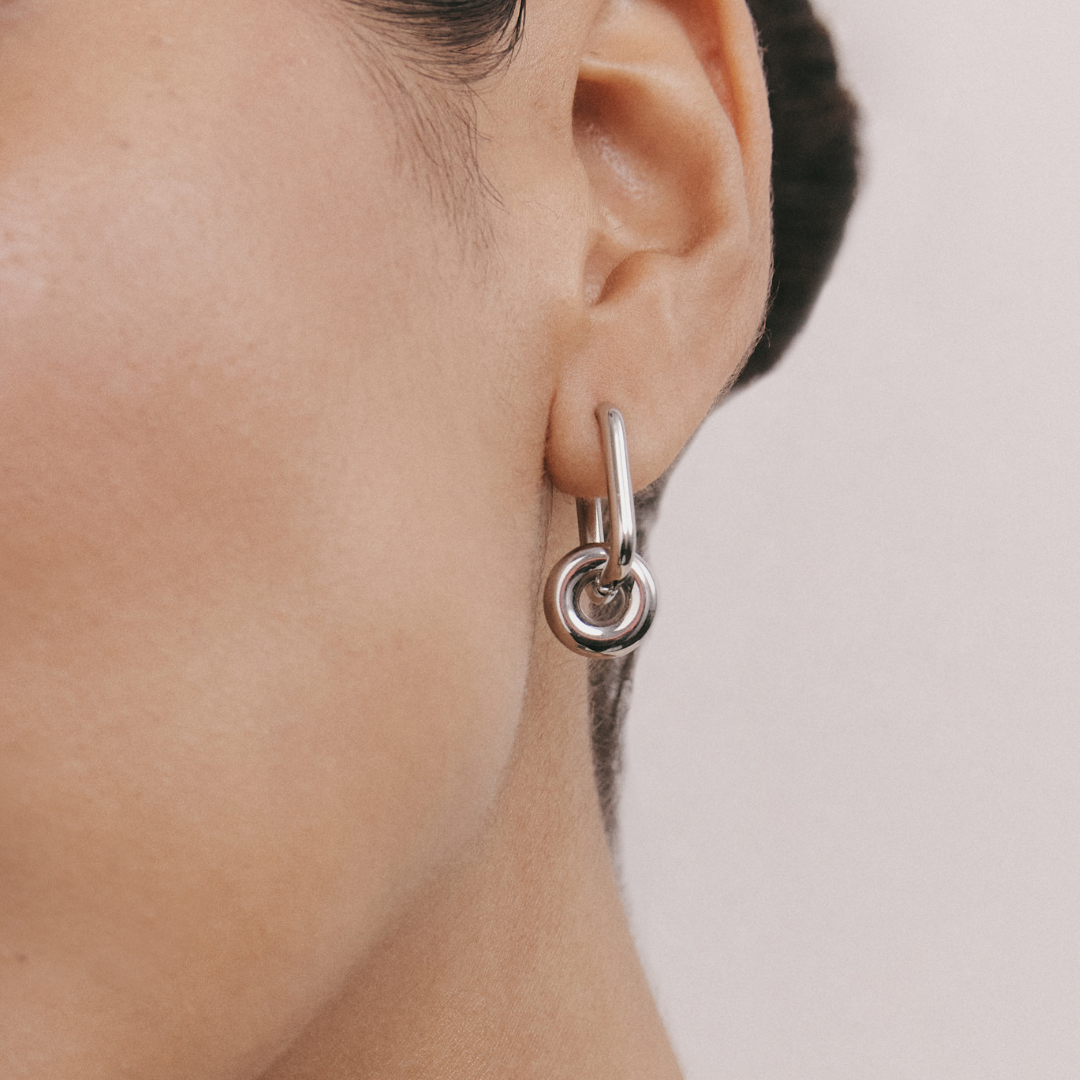 Donut Earring (Silver)