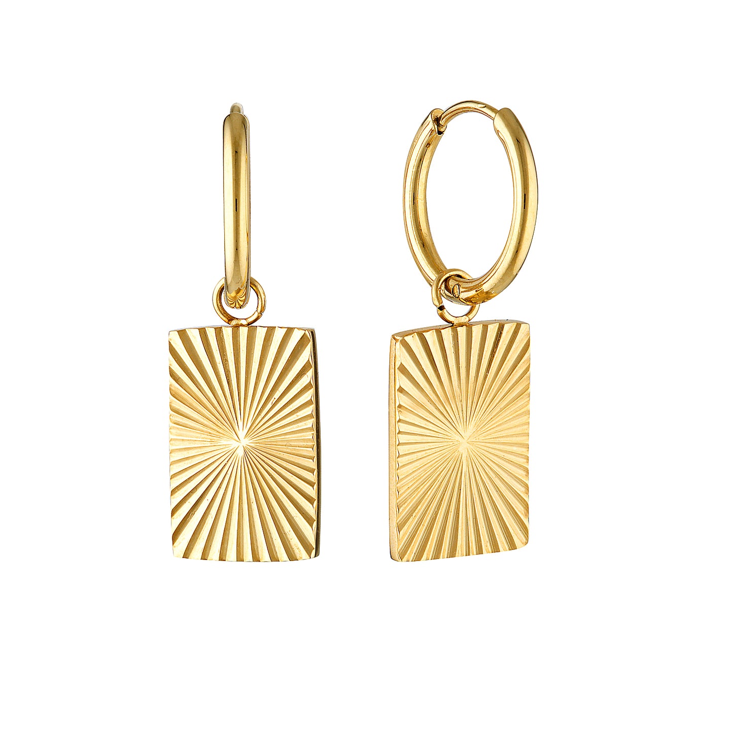 Esther Gold Tag Earrings