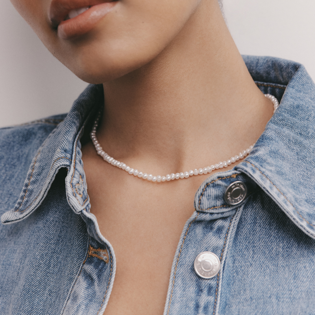 Pearl Necklace (Gold)