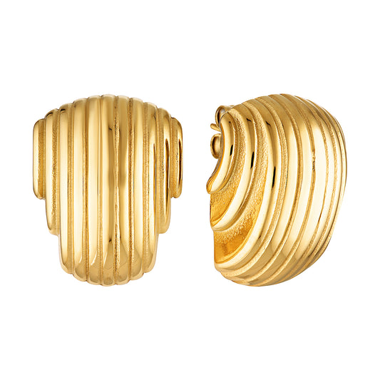 Natalie Vintage Shell Gold Earrings