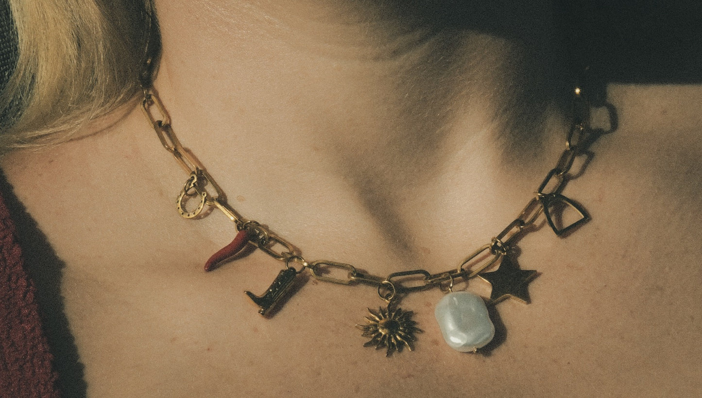 Western Charm Necklace by Lottie Rae (Silver)
