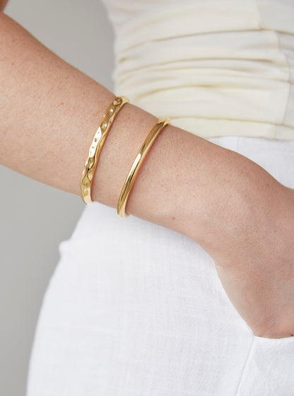 Penny Tube Cuff (Gold & Silver)